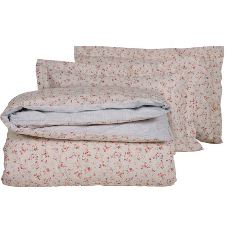 Κουβερλί Μονό Das Home Happy 9619 Γκρι- Εκρού- Ροζ 160x240