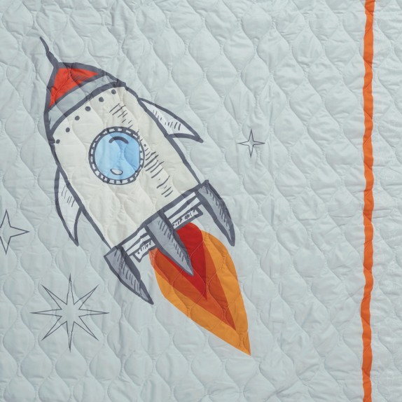 Παιδικό Κουβερλί Μονό Das Kids 4877 Γκρι- Κίτρινο- Μπλε...