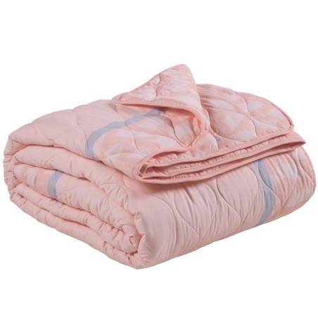 Παιδικό Κουβερλί Μονό Das Kids 4878 Γκρι- Λευκό- Ροζ 160x220