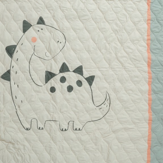 Παιδικό Κουβερλί Μονό Das Kids 4879 Γκρι- Πράσινο- Σομόν...