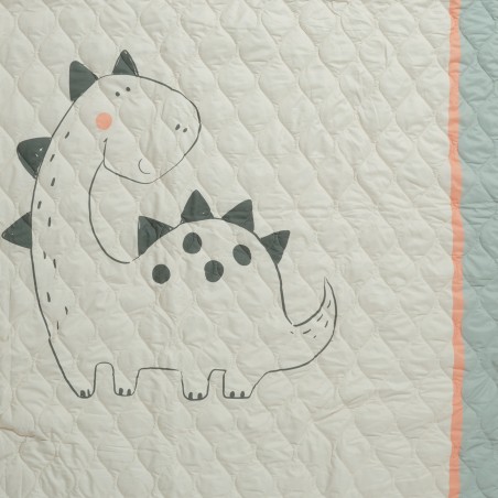 Παιδικό Κουβερλί Μονό Das Kids 4879 Γκρι- Πράσινο- Σομόν 160x220