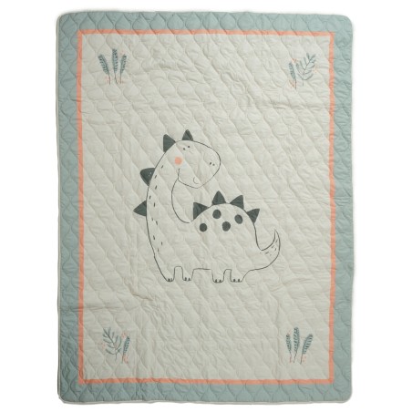 Παιδικό Κουβερλί Μονό Das Kids 4879 Γκρι- Πράσινο- Σομόν 160x220