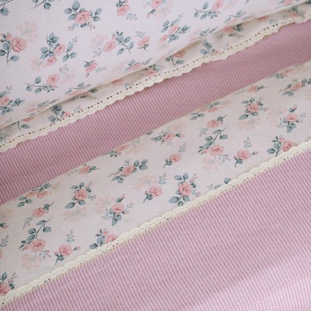 Κουβερλί Υπέρδιπλο Das Home Prestige 1680 Εκρού- Ροζ 220x240