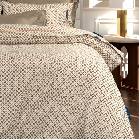 Σετ Σεντόνια King Size 4 Τεμαχίων Greenwich Polo Club 2189 Εκρού- Μαύρο- Ώχρα 260x280