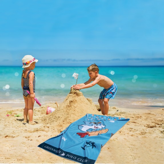 Πετσέτα Θαλάσσης Greenwich Polo Club 70x140 3881 Γκρι-...