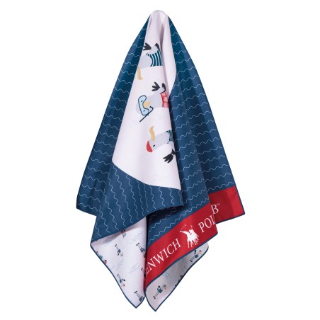 Πετσέτα Θαλάσσης Greenwich Polo Club 70x140 3880 Κόκκινο- Λευκό- Μπλε