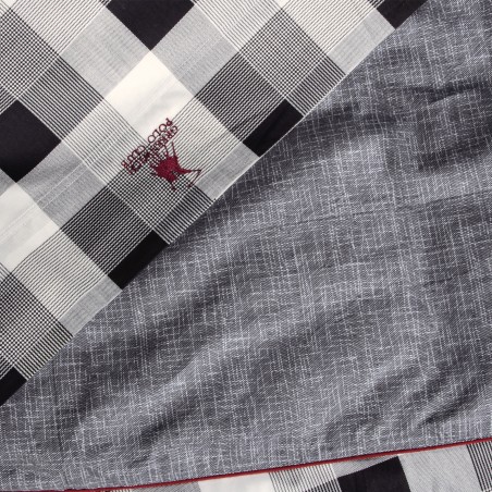 Σετ Σεντόνια Υπέρδιπλα 4 Τεμαχίων Greenwich Polo Club 2177 Γκρι- Μαύρο 230x260