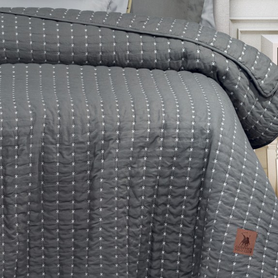 Κουβερλί King Size Greenwich Polo Club 3465 Γκρι Σκούρο...