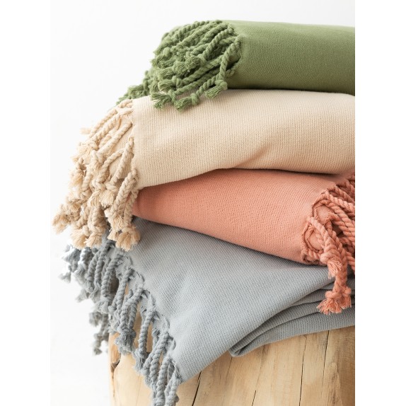 Πετσέτα Θαλάσσης Παρεό Palamaiki 90x160 Sinus Moka