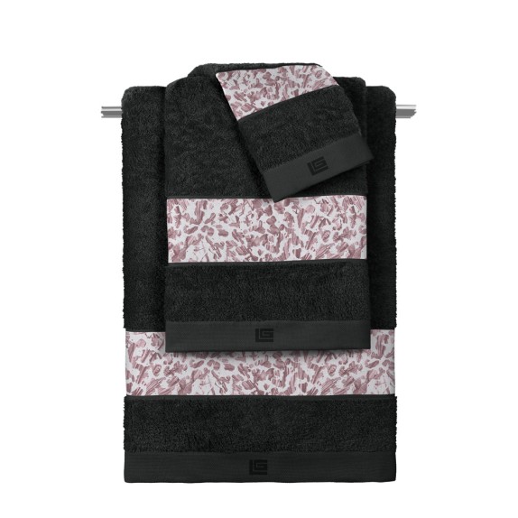 Σετ Πετσέτες 3 Τεμαχίων Guy Laroche Cult Melanze - Black