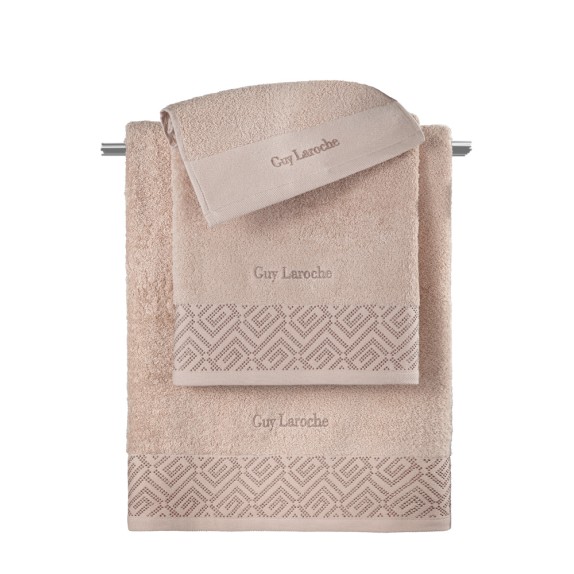 Σετ Πετσέτες 3 Τεμαχίων Guy Laroche Emblem Old Pink