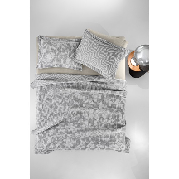 Κουβέρτα Μονή Guy Laroche Tetris Anthracite 160x220