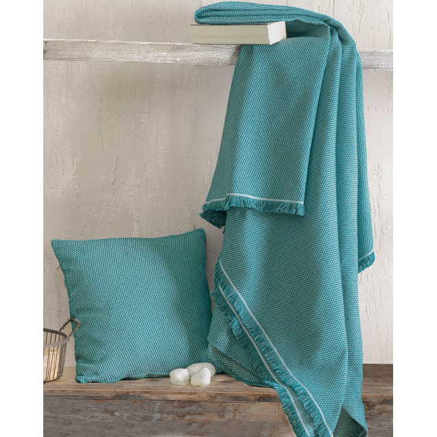 Μαξιλαροθήκη Διακόσμησης Rythmos Utopia Πετρολ...