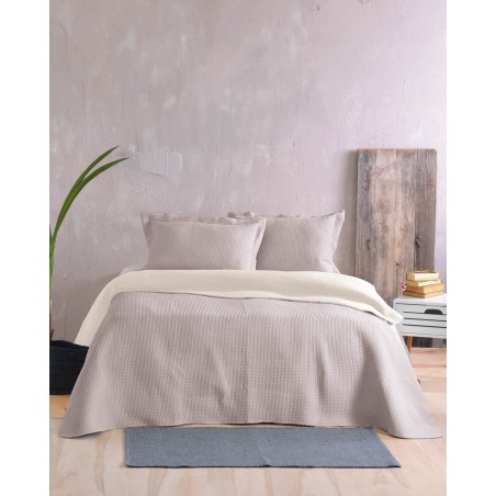 Σετ Κουβερλί Ημίδιπλο 2 Τεμαχίων Rythmos Allure Μπεζ-Εκρου 160x240