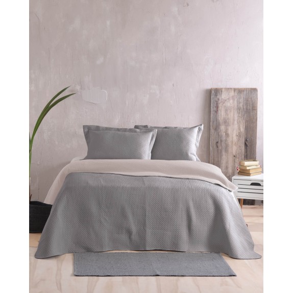 Σετ Κουβερλί Ημίδιπλο 2 Τεμαχίων Rythmos Allure Γκρι-Μπεζ...