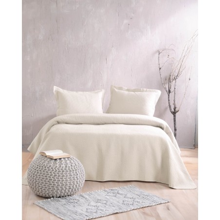 Σετ Κουβερλί Ημίδιπλο 2 Τεμαχίων Rythmos Allure Εκρου 160x240