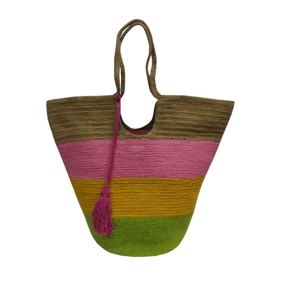 Τσάντα Θαλάσσης ΚΟΜΒΟΣ 100% Βαμβάκι Multicolor 40x50 -...