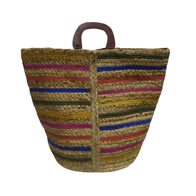 Τσάντα Θαλάσσης ΚΟΜΒΟΣ 100% Γιούτα Multicolor...