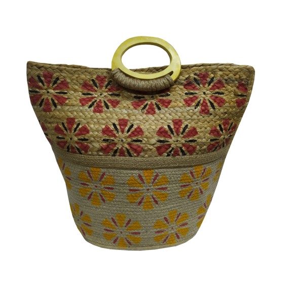 Τσάντα Θαλάσσης ΚΟΜΒΟΣ 100% Γιούτα Multicolor 40x50 -...