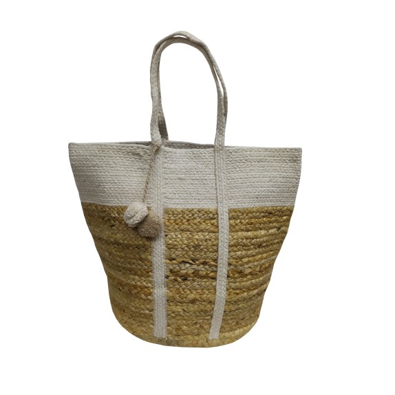 Τσάντα Θαλάσσης ΚΟΜΒΟΣ 100% Γιούτα Natural - Off White...