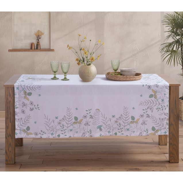 Τραπεζομάντηλο Nef-Nef Spring Mood 140x240 Ecru