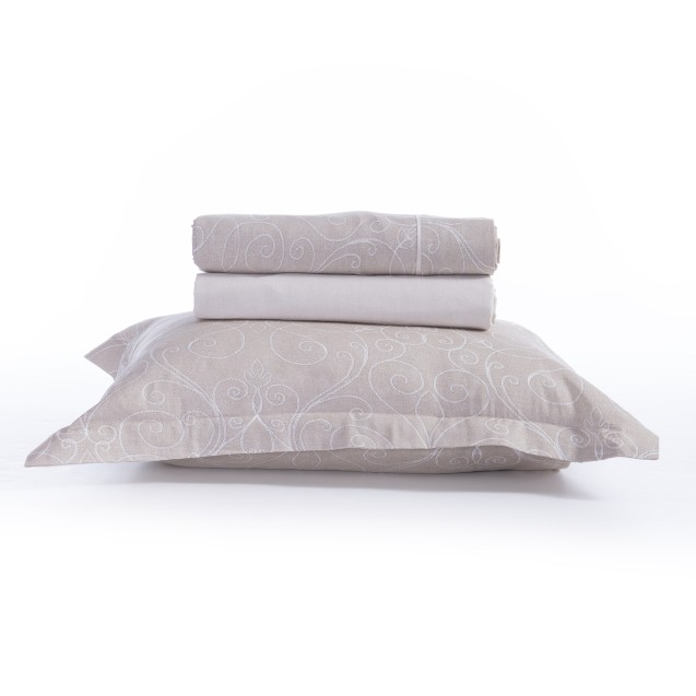 Σετ Σεντόνια Υπέρδιπλα Nef-Nef Vital 240x270 Beige