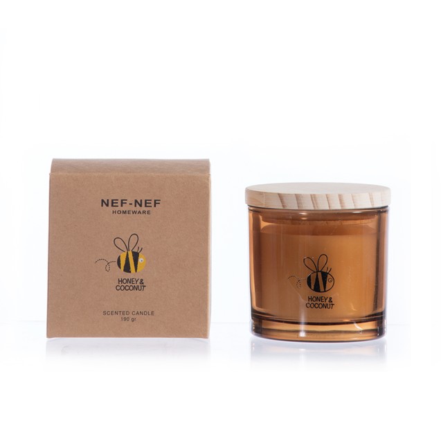 Αρωματικό Κερί Nef-Nef Honey Coconut 190gr Brown