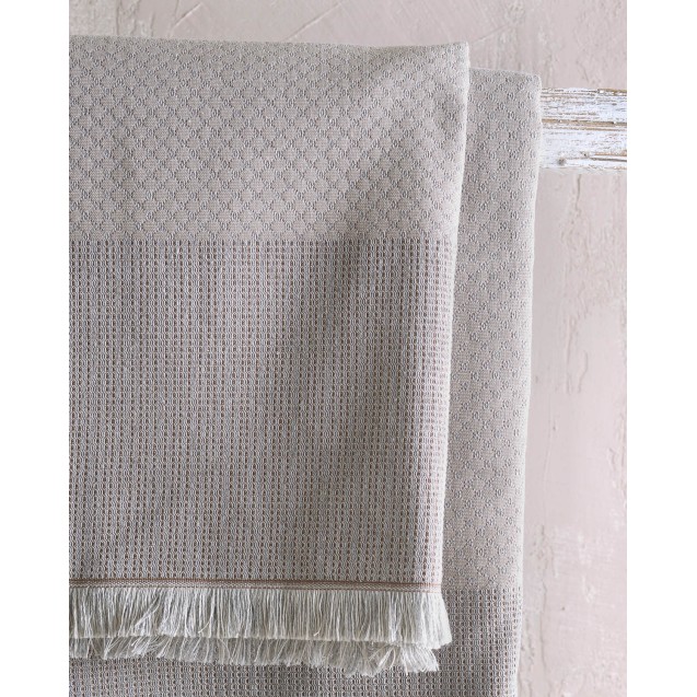 Μαξιλαροθήκη Διακόσμησης Rythmos Ombre Μπεζ 40x40