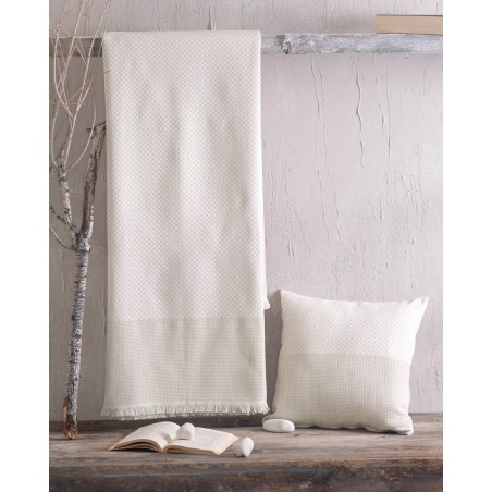 Μαξιλαροθήκη Διακόσμησης Rythmos Ombre Εκρου 40x40