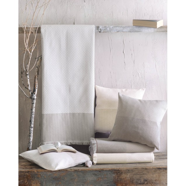 Μαξιλαροθήκη Διακόσμησης Rythmos Ombre Γκρι 40x40