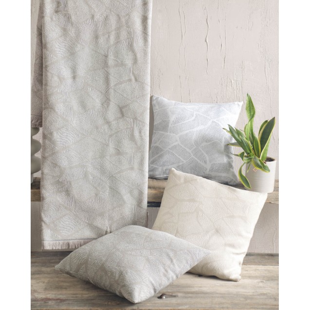 Μαξιλαροθήκη Διακόσμησης Rythmos Casa Εκρου 40x40