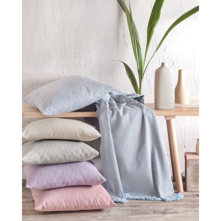 Μαξιλαροθήκη Διακόσμησης Rythmos Silvana Γαλαζιο 40x40