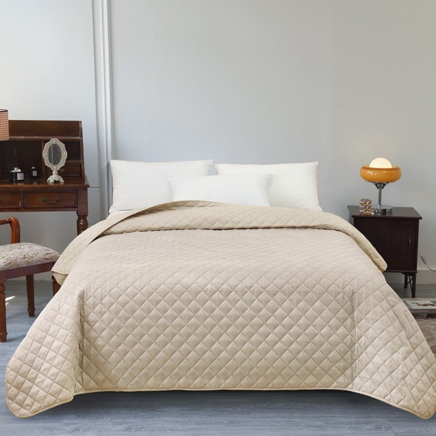 Κουβερλί Υπέρδιπλο Melinen Tosca Ecru 220x240