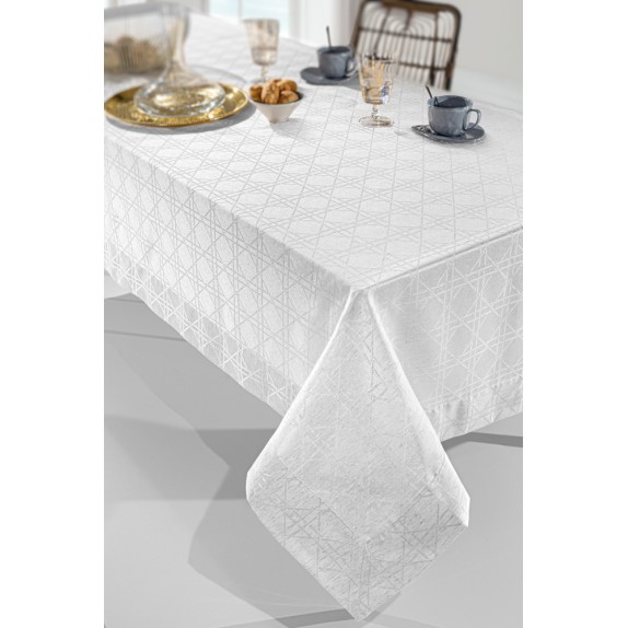 Τραπεζομάντηλο Glamour White 160x260