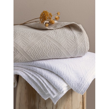 Κουβέρτα Palamaiki 170x260 Carla White