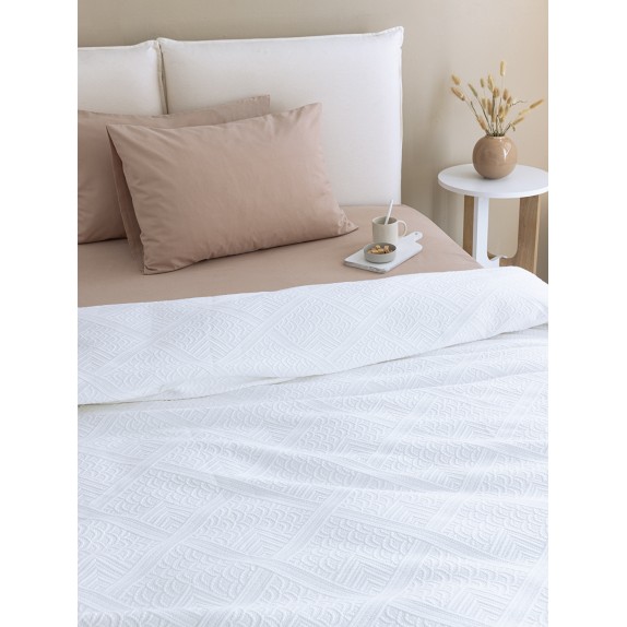 Κουβέρτα Palamaiki 250x260 Carla White