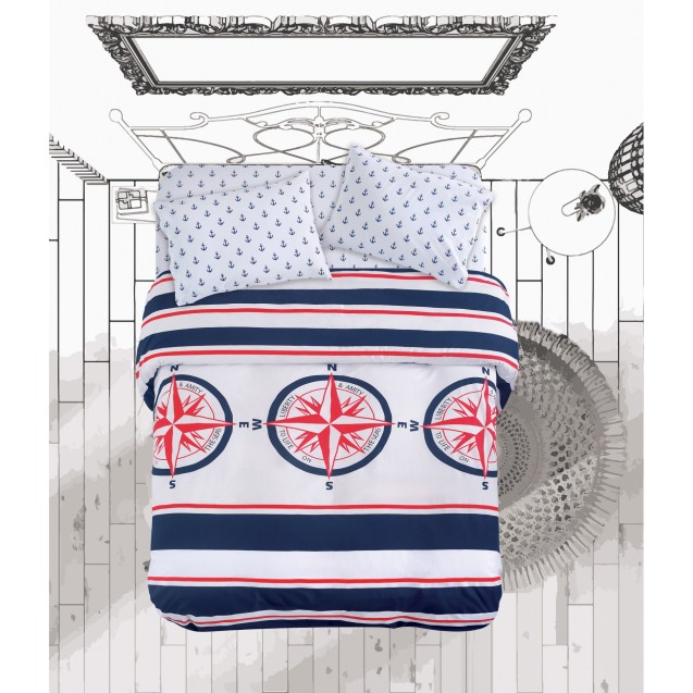 Σετ Σεντόνια King Size με Λάστιχο 4 Τεμαχίων...