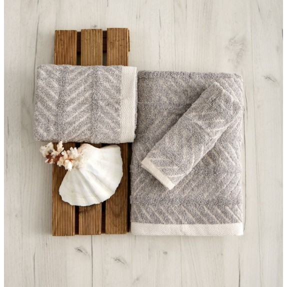 Πετσέτα Μπάνιου Sb Home Preston Silver 80x150