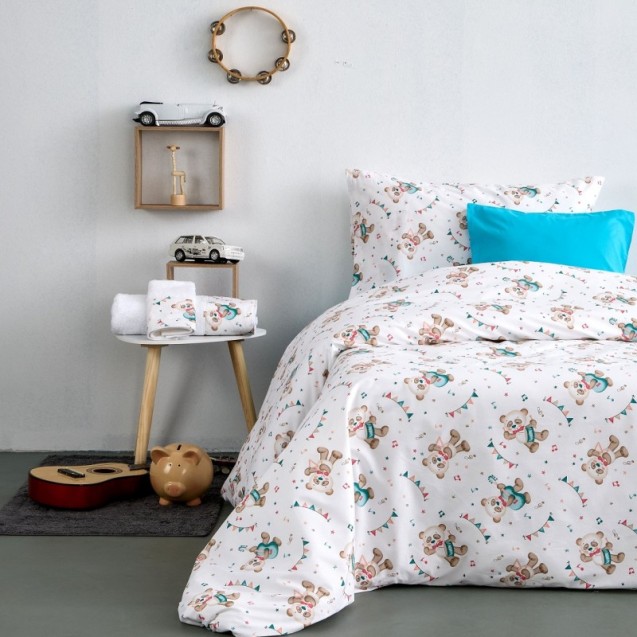 Σετ Σεντόνια Μονά 3 Τεμαχίων Sb home Music Blue...