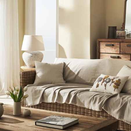 Ριχτάρι Πολυθρόνας Gofis Home Rukia Natural Beige/Offwhite 269 170x180