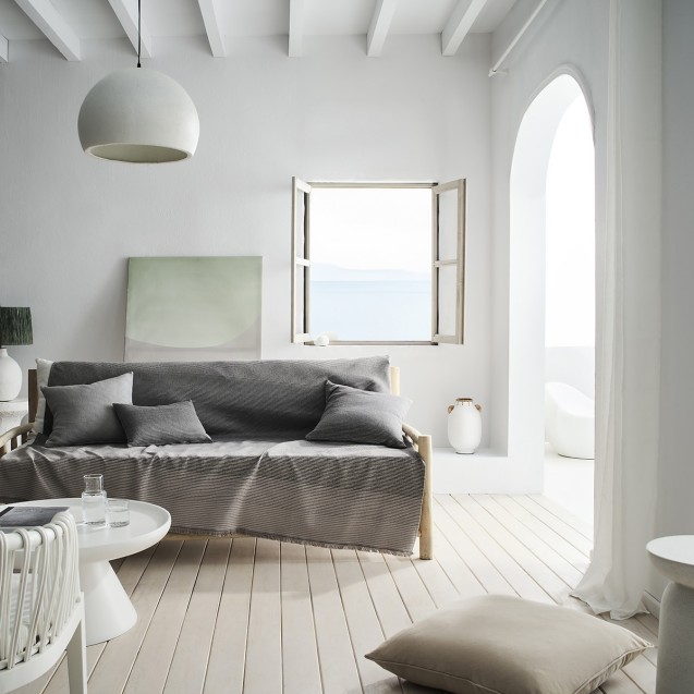 Ριχτάρι Πολυθρόνας Gofis Home Zebra Rock Grey...