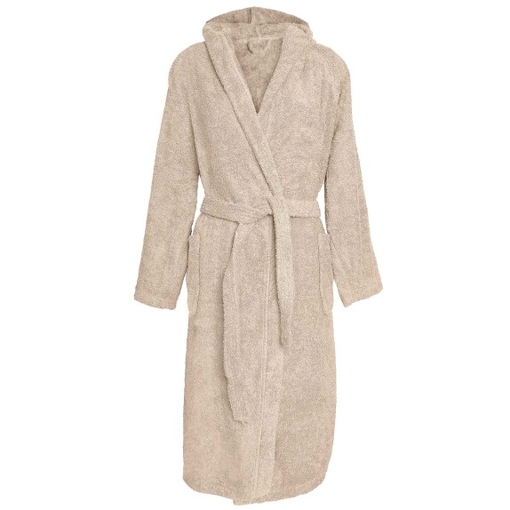 Μπουρνουζι Madi Με Κουκουλα Champagne Medium