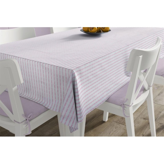 Ανεξίτηλο Τραπεζομάντηλο Dimcol White-Pink 140X140 