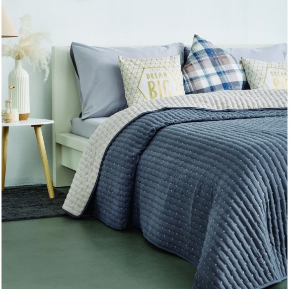 Κουβερλί Μονό Sb home Με Κεντημα Δυο Οψεων 160Χ220...