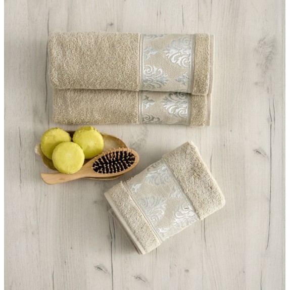 Πετσέτα Μπάνιου Sb Home Marley Cream 70x140