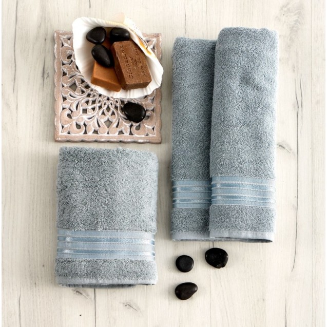 Πετσέτα Μπάνιου Sb Home Amira Silver 70x140