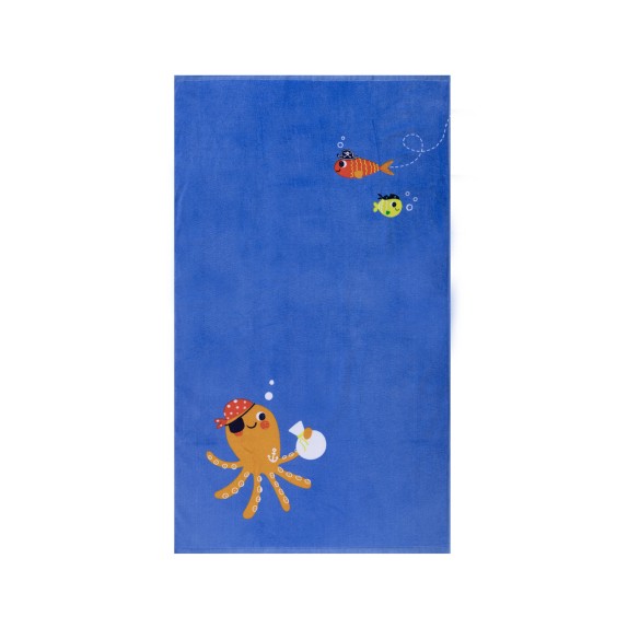 Παιδική Πετσέτα Θαλάσσης Nef-Nef Pirate Octapus 70x120 Blue