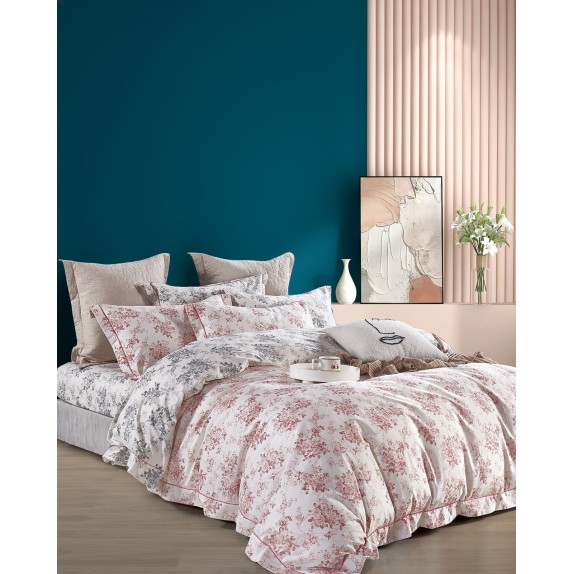 Σετ Σεντόνια Υπέρδιπλα 4 Τεμαχίων Rythmos Keslin 245x270