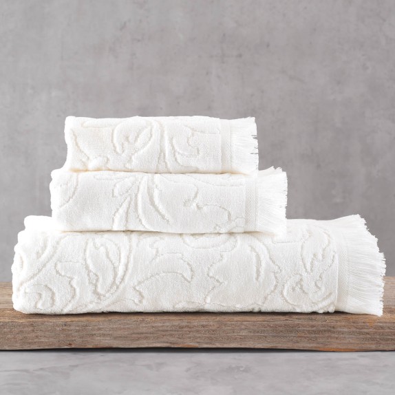 Σετ Πετσέτες 3 Τεμαχίων Rythmos Sienna New Εκρου Σε Κουτί