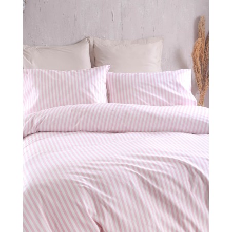 Σετ Σεντόνια King Size 4 Τεμαχίων Rythmos Eloise Ροζ 270x290